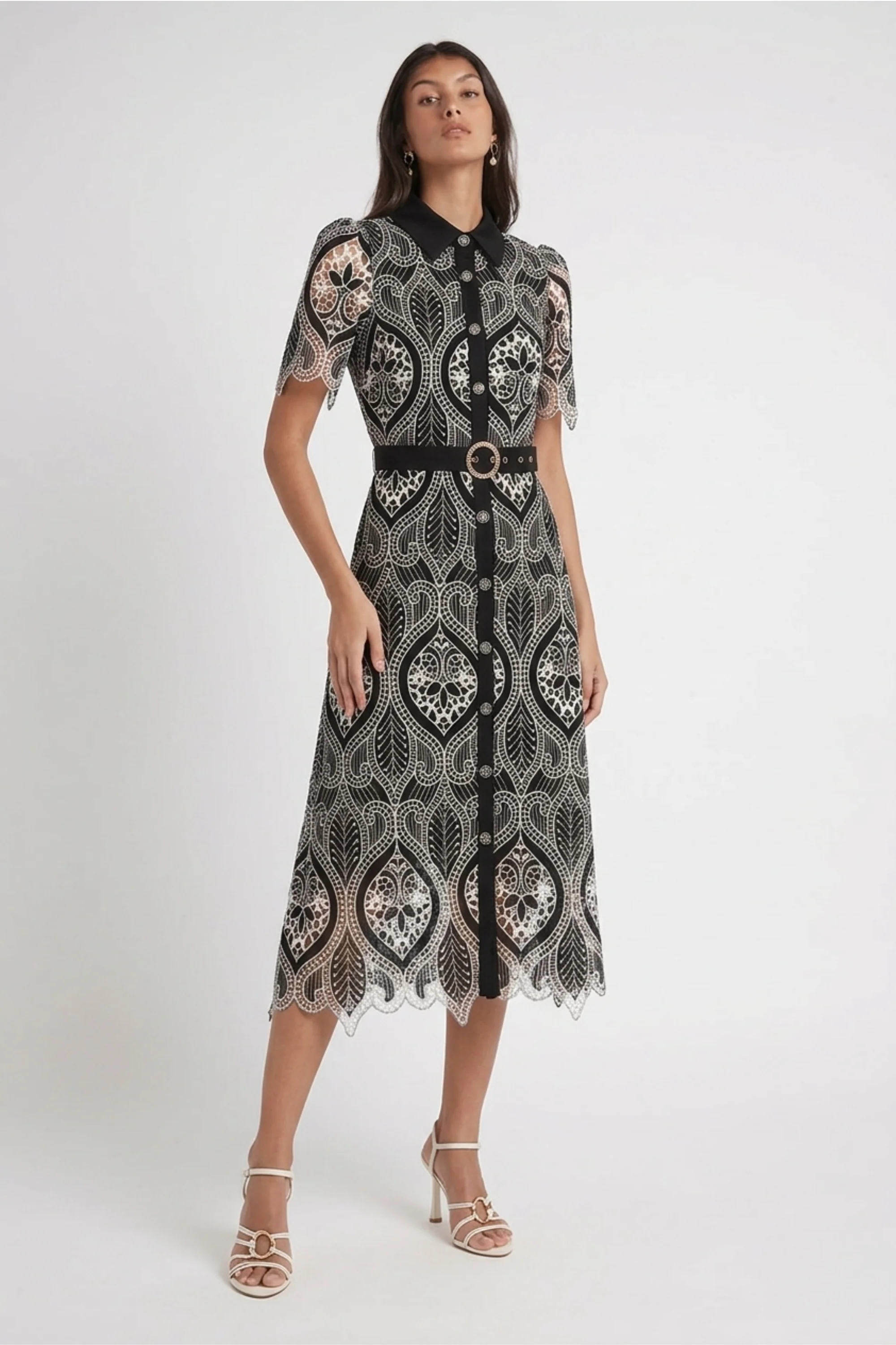 Siena Lace Shirt Dress